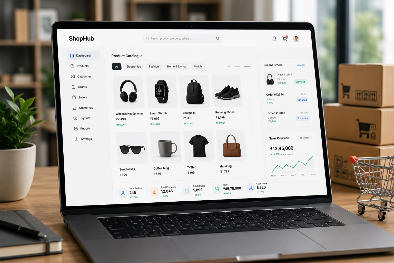 Multi-vendor Commerce Platform &mdash; product catalogue, orders and seller management