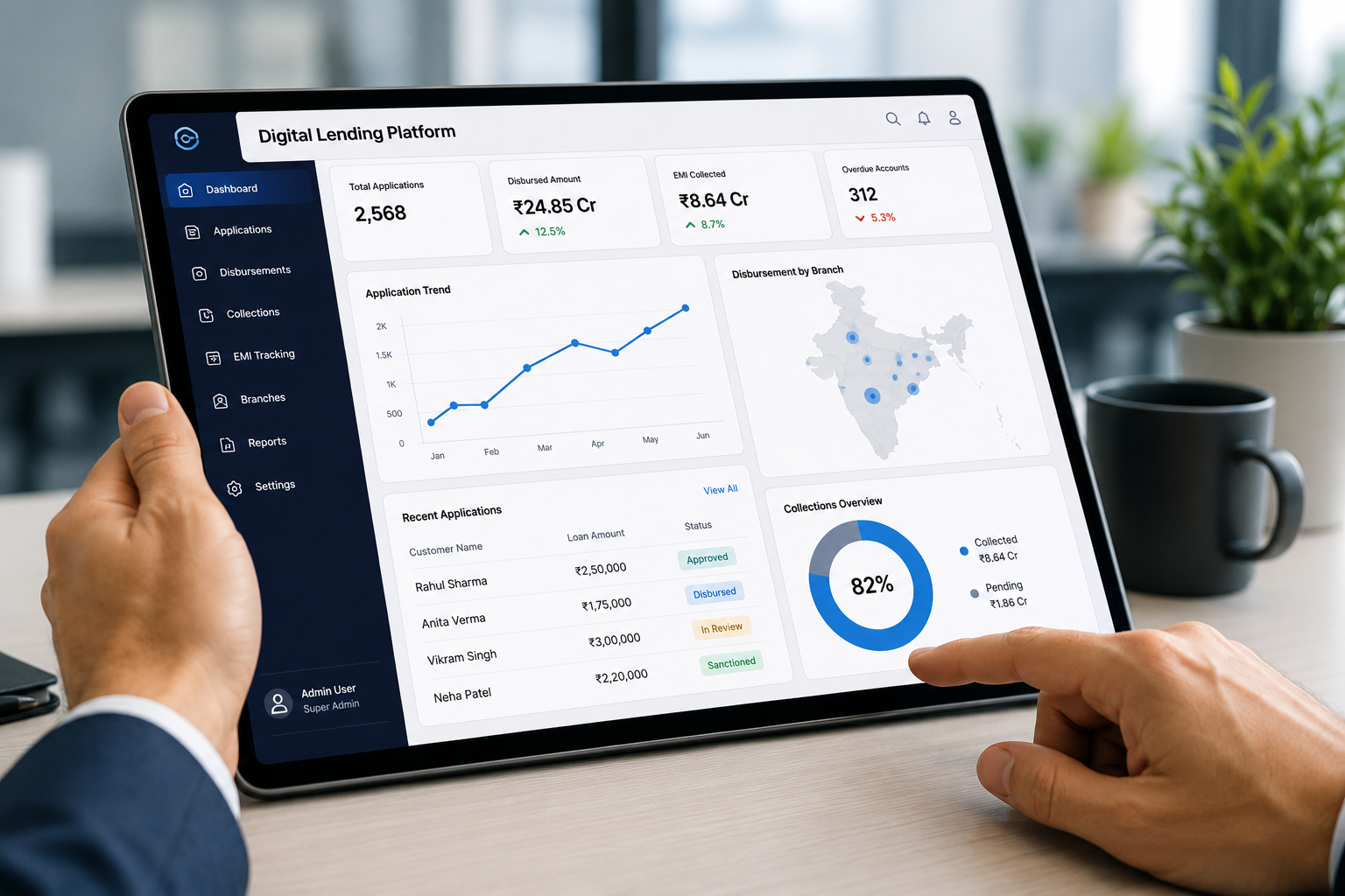 Digital Lending & Financial Operations Platform &mdash; interface
